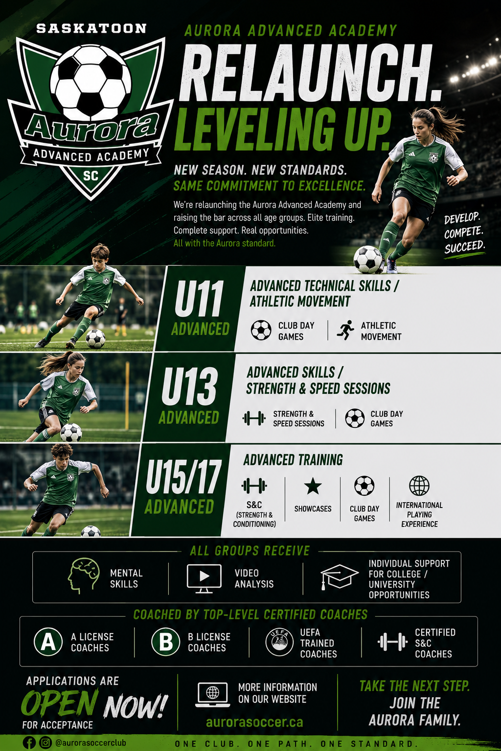 Aurora Advanced Academy Launch Poster
